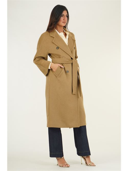 Cappotto in misto lana con cintura Elmas Phil | 050532CAMMELLO